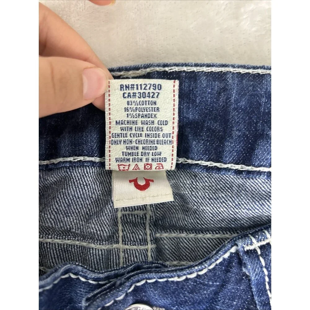 True Religion Becky Boot Cut Jeans Womens Size 32 Western Rodeo School Denim USA - Picture 4 of 14